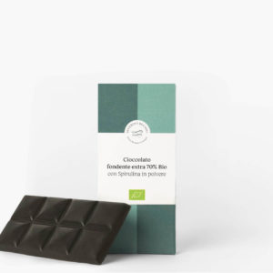 Cioccolato Fondente Extra 70% Bio Severino Becagli con Spirulina in polvere